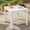 White, variant on LeisureMod Mace Modern Outdoor Bistro Dining Table with Woven Weave Design, UV-Resistant Polypropylene Patio Table with Umbrella Hole for Patio, Balcony & Garden, White