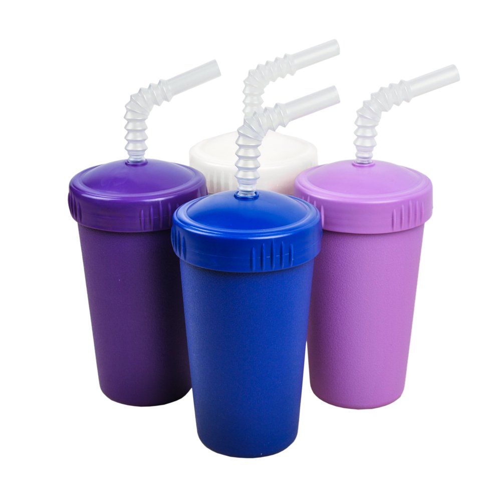 RePlay Made in The USA 4pk Straw Cups with Reversable Reusable Straw