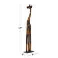 thumbnail image 3 of 8" x 40" Orange Wood Giraffe Sculpture, by DecMode, 3 of 9