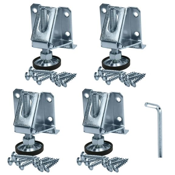 4 Pack Rok Hardware Extra Heavy Duty Metal Floor / Lifting Levelers