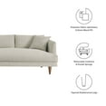 thumbnail image 6 of Modway Zoya Down Filled Overstuffed 3 Piece Sectional Sofa in Heathered Weave Ivory, 6 of 6