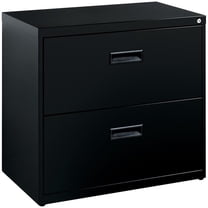 Hirsh SOHO 2 Drawer Lateral File Cabinet in Black, Fully Assembled CA2