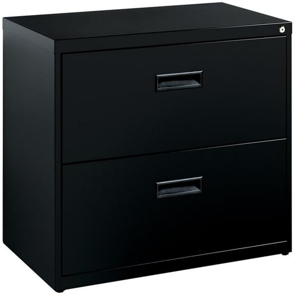 Hirsh SOHO 2 Drawer Lateral File Cabinet in Black, Fully Assembled CA2