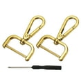 thumbnail image 1 of Uxcell Swivel Clasps Hook, Detachable Snap Hook with Screwdriver for Bags and Crafts Gold 1-1/4 Inch, 1 of 7
