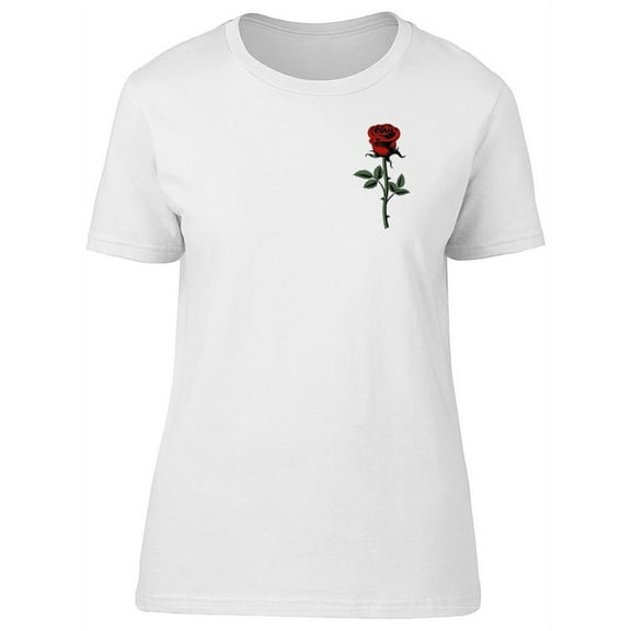 Beautiful Red Rose T-Shirt Women -Image by Shutterstock, Female Small