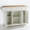 thumbnail image 3 of Pemberly Row Traditional Wood Kitchen Island in White/Natural, 3 of 7