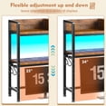 thumbnail image 6 of SONGMY 45.2" Desk Shelf，2-Tier Adjustable Multipurpose Solid Wood Desktop Hutch Shelf，Countertop Storage Organizer Rack with 3 Desktop Display Rack for Dorm,Office Home,Rustic Brown, 6 of 9