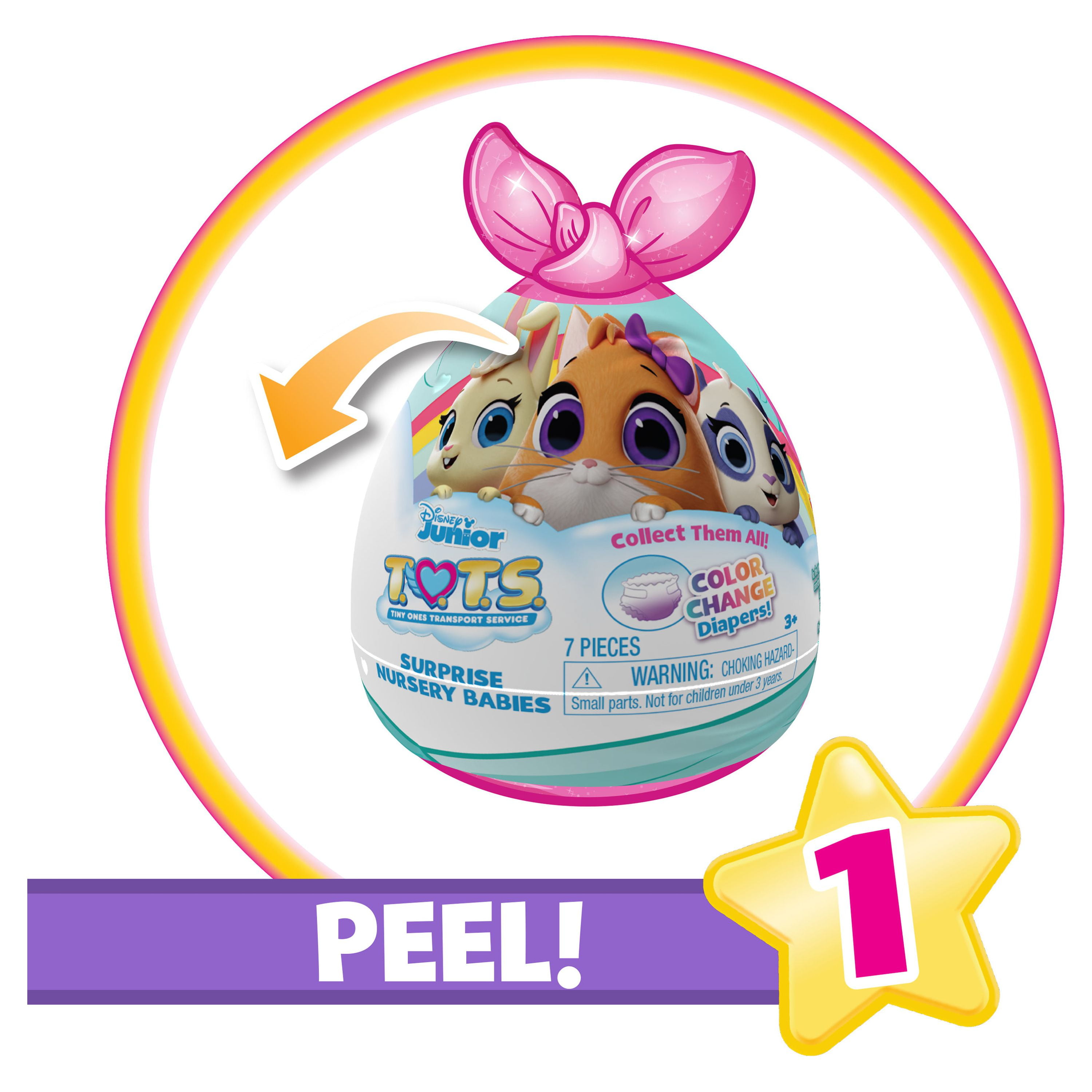 Disney Jr T.O.T.S. Surprise Nursery Babies, Series 2, Officially Licensed Kids Toys for Ages 3 Up, Gifts and Presents