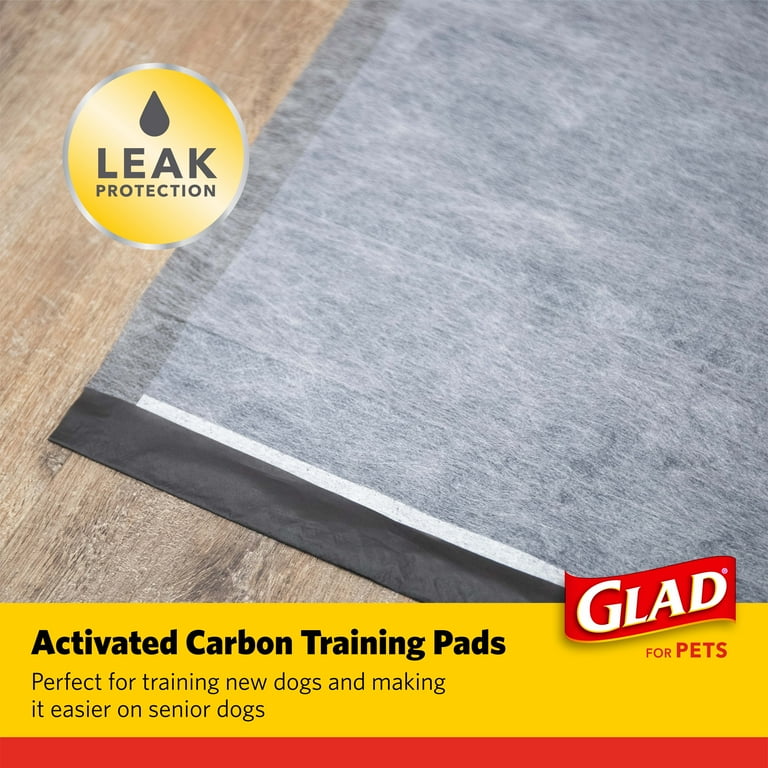 Glad Activated Charcoal Leak Resistant Training Pads for Dogs 23in x 23in 50 Count Walmart