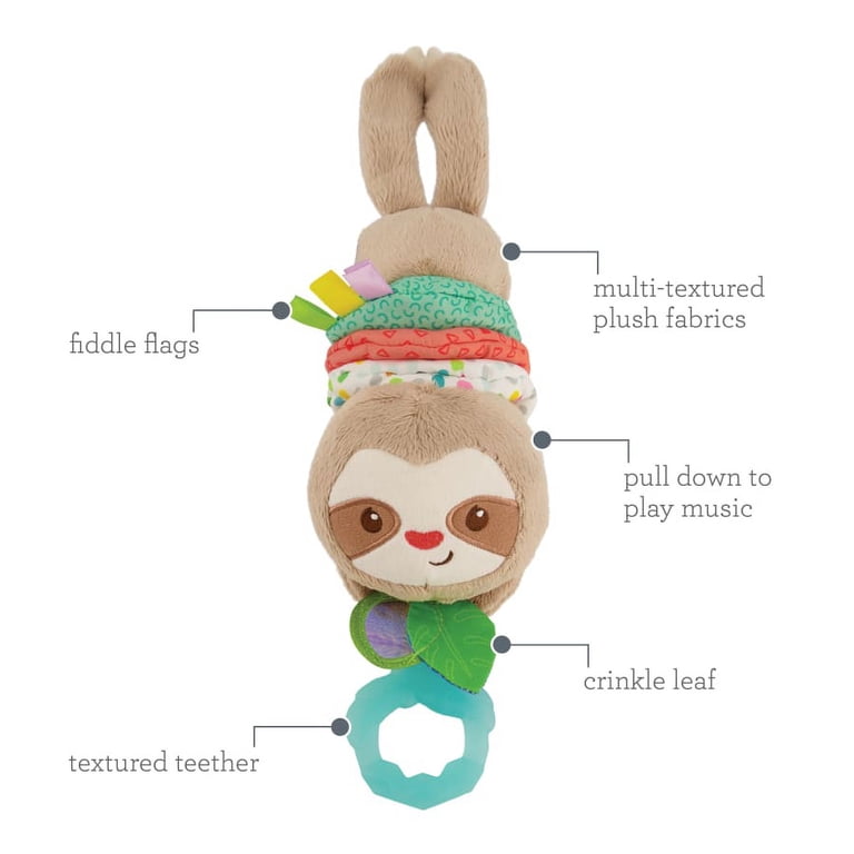 Infantino Music & Motion Pulldown Sloth, Hanging Plush Toy photo 5