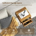 thumbnail image 6 of Costway Wooden Nightstand Mid-Century End Side Table Bedroom W/2 Storage Drawers Natural, 6 of 10