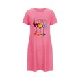 thumbnail image 4 of Shorts pour Femmes, Chemises à Manches Courtes pour Femmes, Chemise de Nuit Courte Surdimensionnée pour Femmes Mode avec Imprimé sur la Poitrine Robe de Nuit à Manches Courtes, 4 of 5
