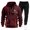 Wine, variant on THDHVS Track Suits Mens,Jogging Suits for Men,Men Two Piece Outfits Sets Full Zip Hoodie with Kangaroo Pocket and Tapered Joggers Mens Athletic Suit for Gym Basketball and Casual Use Black L