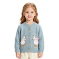thumbnail image 3 of Baby Girl Cardigan Sweater Toddler 𝐅loral/𝐂artoon Button down Long Sleeve Knit Outfits Cute Fall Winter Clothes Knitted Coats, 3 of 5