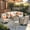 Beige, variant on XIZZI 8 Pieces Wicker Patio Furniture with Swivel Rocking Chair Rattan Outdoor Conversation Set Patio Sectionals Set with Glowing Coffee Table for Porch, Beige