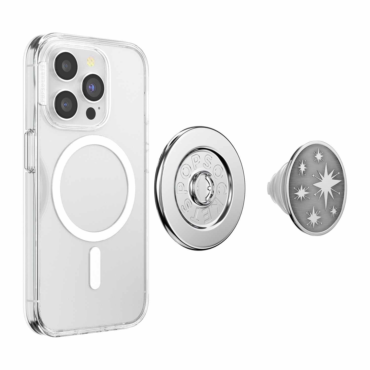 PopSockets PopGrip pour MagSafe Rond avec Anneau Adaptateur Enamel Astro