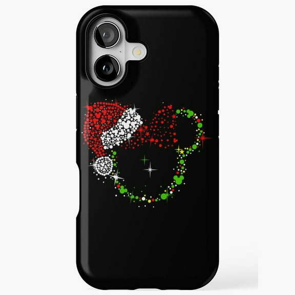 Merry Holiday Mouse Red Bow Design Phone Case for iPhone 17 through 11 Pro Max