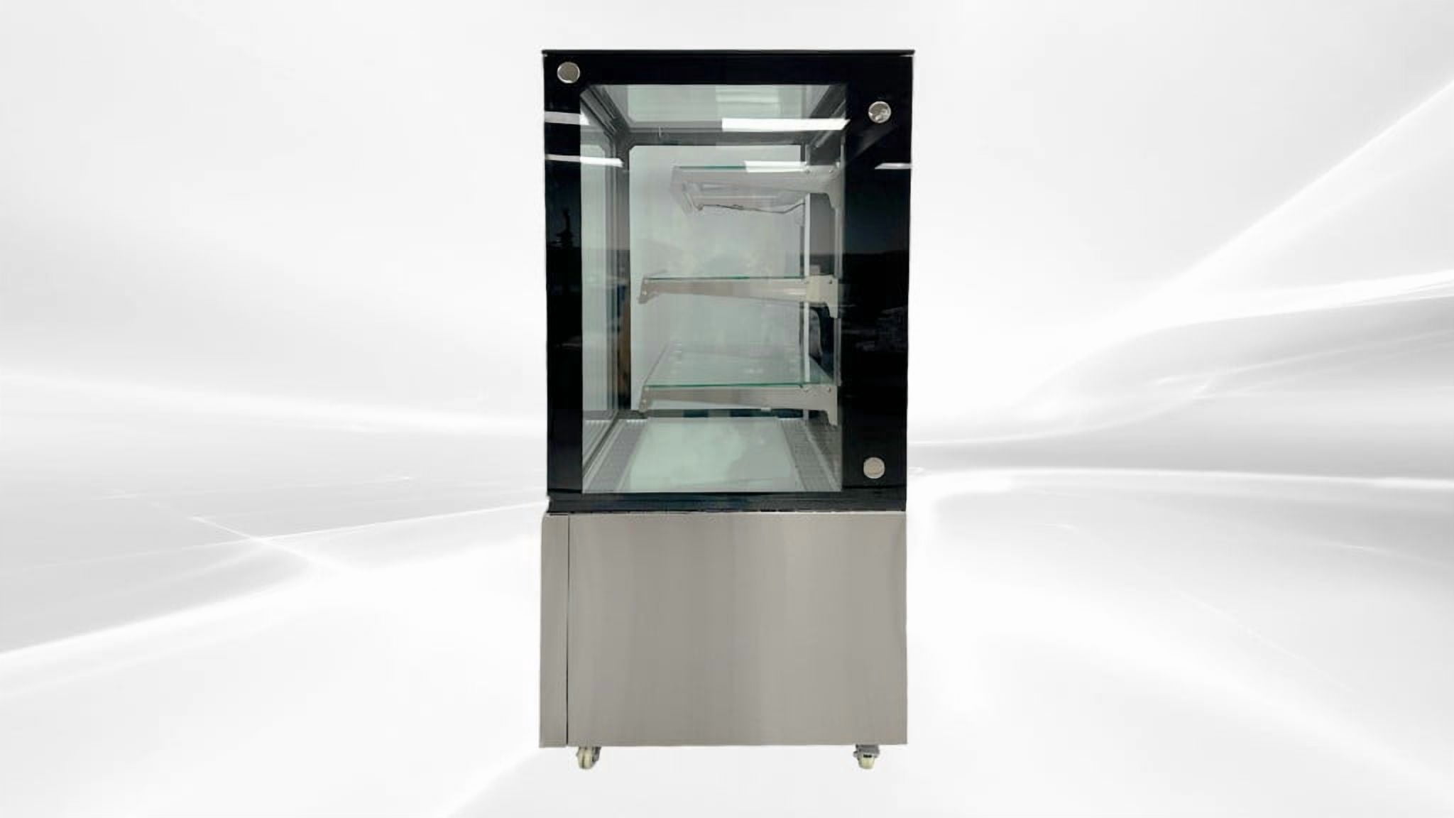 36" Commercial Refrigerated Bakery Display Case, Square Glass Cake Showcase Refrigerator, LED Lighting, ETL Certified