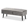thumbnail image 1 of Baxton Studio Banc de Rangement en Bois Finition Gris et Brun Foncé, 1 of 12