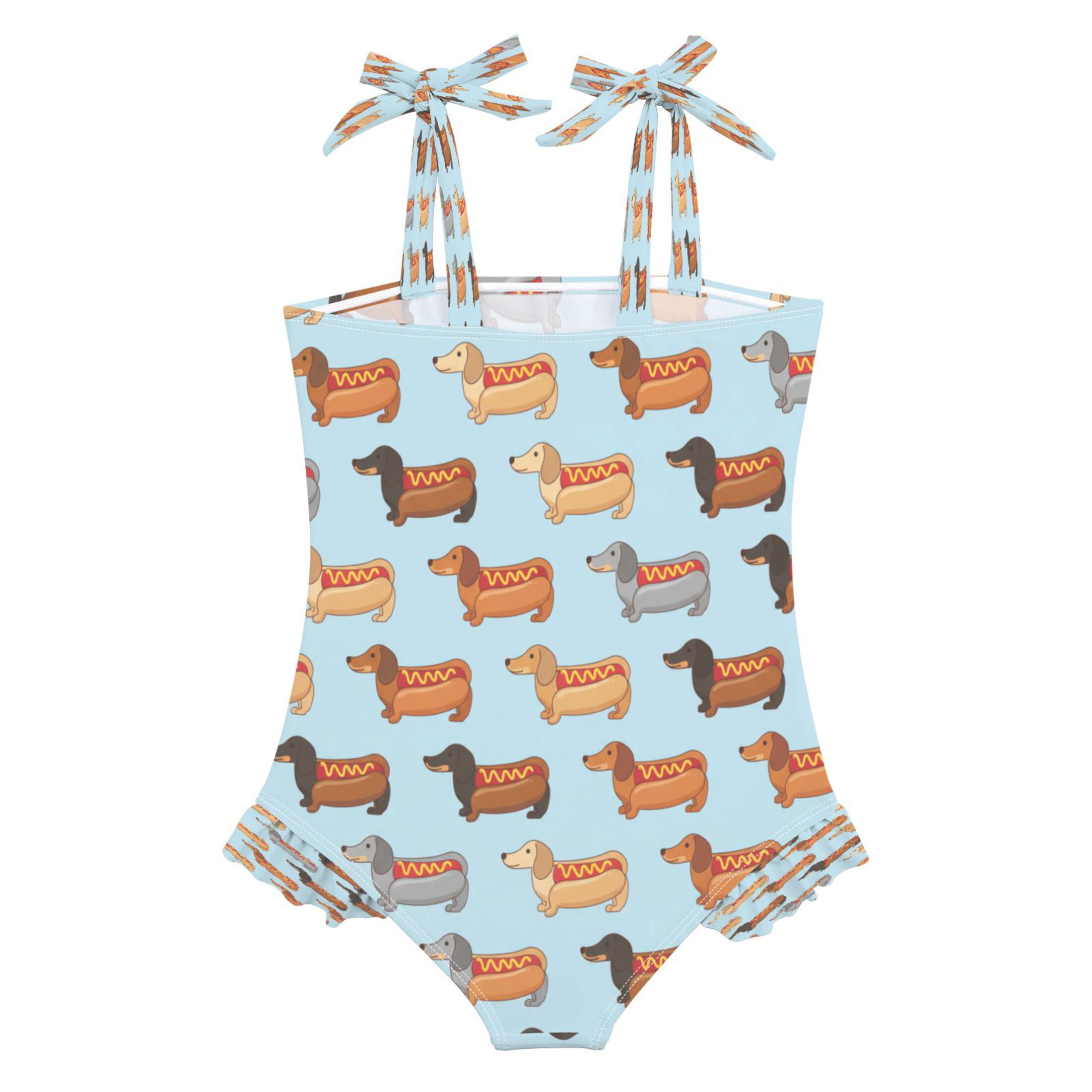 DIXRUYEE Swimsuit One Piece swimwear Dachshund Sausage Dog of Pattern
