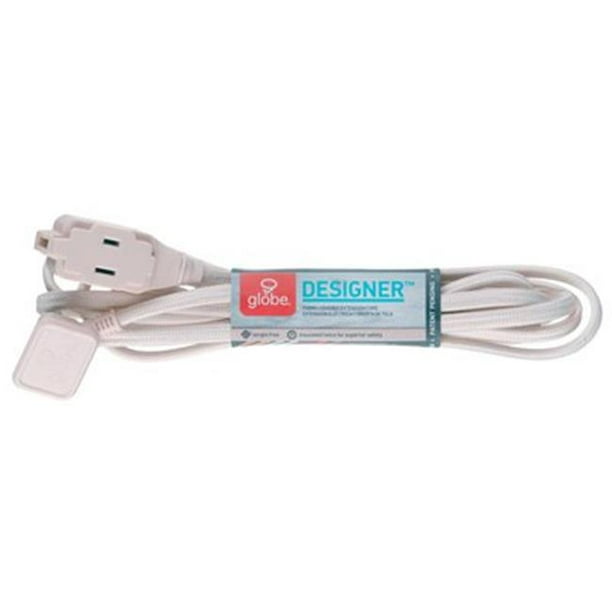 Globe Electric 234734 9 ft. 3 qt Outlet 8 Designer Extension Cord, Rose