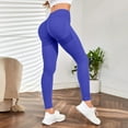 thumbnail image 2 of Pantalones de yoga de cintura alta para mujer - Leggings de fitness y running que realzan los glúteos - Nailon y spandex - S-XL, 2 of 5