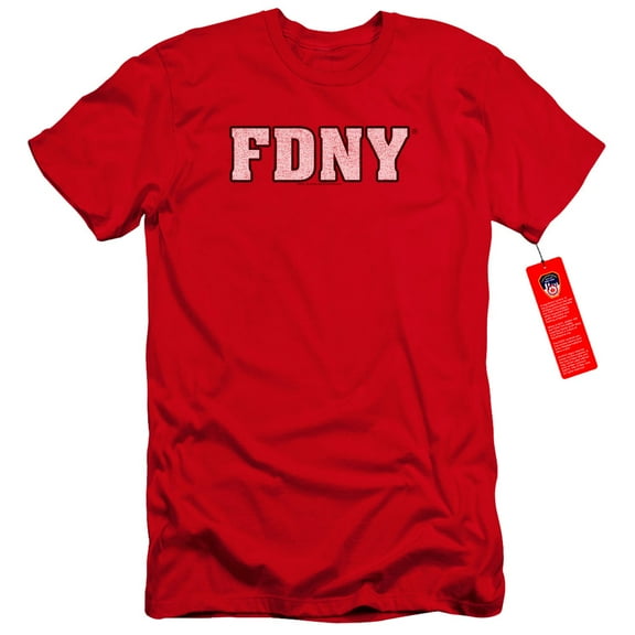 New York City Fdny Premium Adult 30/1 T-Shirt Red