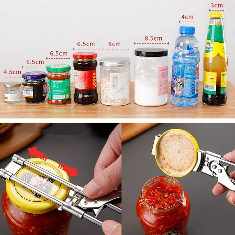 Can Openers, Multifunctional Stainless Steel Jar Opener For
