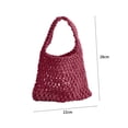 thumbnail image 5 of ZenCart Hand-Woven Wrist Tote Bag Cotton Rope Braided Hollow Out Handbag Ladies Portable Wristlet Handbag for Travel Beach Shopping, 5 of 7