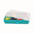 thumbnail image 1 of Snackle Box u2013 12Compartment Divided Snack Container, BPAFree Food Storage, Removable Dividers, Perfect for Kids Snacks, Arts amp; Crafts, Beads, and Kitchen Organization Blue, 1 of 4