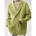 thumbnail image 4 of HYwys Men s Long Sleeve Suit Blazer Lapel Waffle Jacket Outwear, 4 of 7