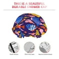 thumbnail image 3 of KLL Cute Flat Hand Drawn Fishes Pattern Shower Cap & Bath Cap for Women,Reversible Oversized Waterproof Shower Caps for all Hair Lengths,Elastic Reusable Bathing Hair Cap, 3 of 6