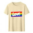 thumbnail image 2 of Busydd Mens Pride Shirt Fashion Cotton Love Heart T Shirts for Man LGBTQ Proud Rainbow Graphic Tees Casual Crewneck Short Sleeve Summer Tops Tshirts Shirts for Men XL, 2 of 4