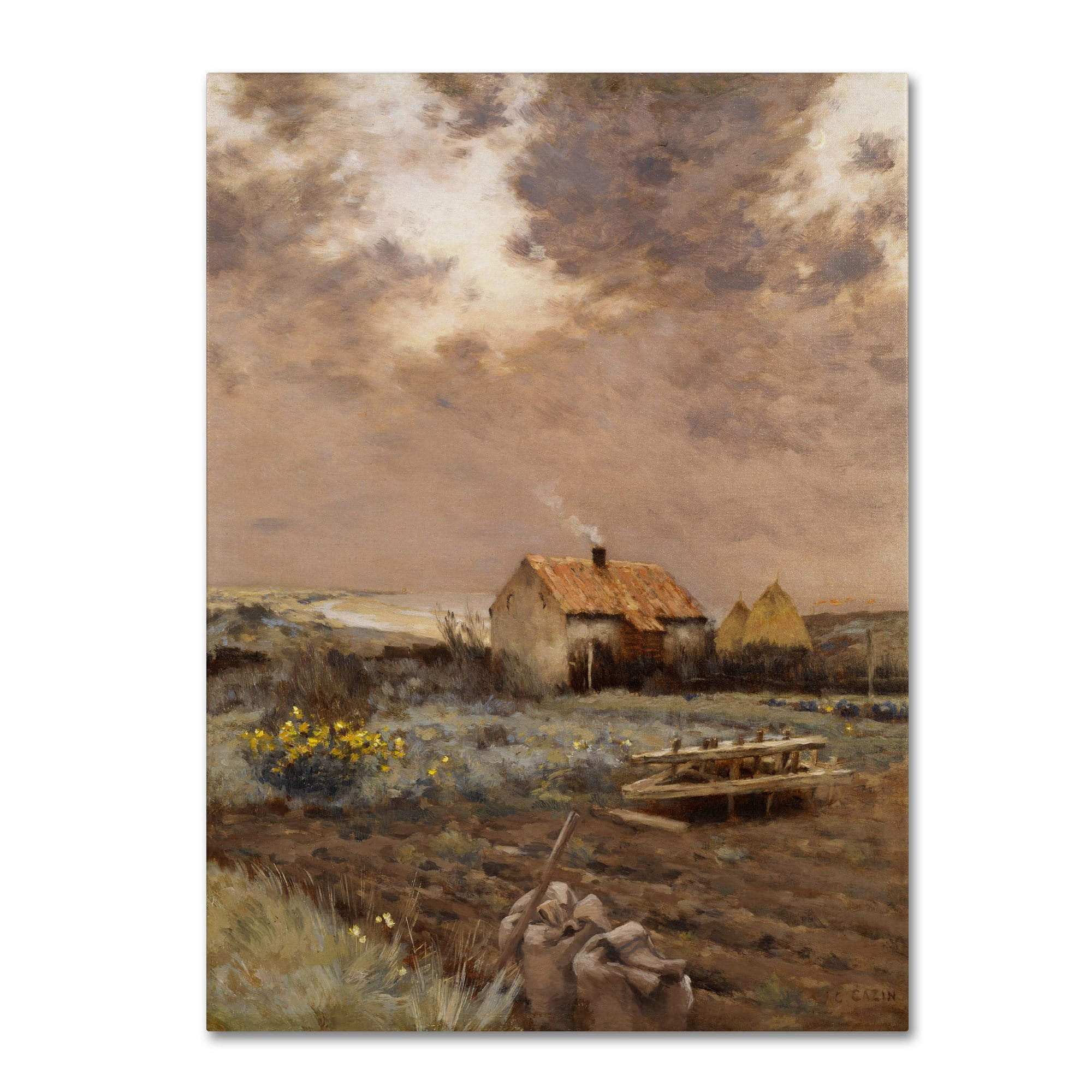 Trademark Fine Art "Landscape 1880" Canvas Art by Jean Cazin