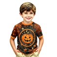 thumbnail image 3 of CONZONE Halloween Little Boys Tshirts Short Sleeve Pumpkin Graphic Tees for Boys Crew Neck Spooky Season Casual Tops, 3 of 3