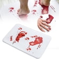 thumbnail image 1 of Harpily Halloween Bath Bloody Footprint Operazone Printed Blood Footprint Prank Blood Rug Color Bath Mat Non Slip Rug Halloween, 1 of 4