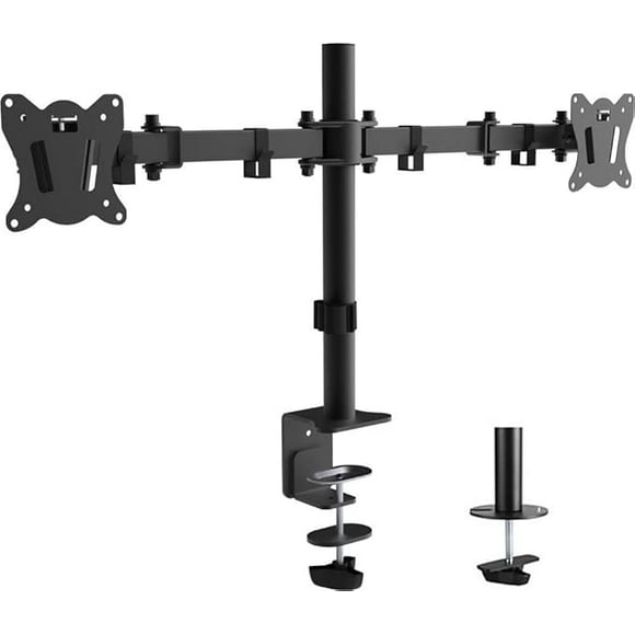 Dual Monitor Arm Fit 2 Screens Fully Adjustable Stand Heavy Duty, Dual Monitor Desk Mount Fits Two LCD LED 13 to 27 inch Monitor