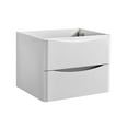 thumbnail image 2 of Fresca Tuscany 24" Wall Hung Modern Wood Bathroom Cabinet in Glossy White, 2 of 5
