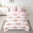 thumbnail image 2 of Castle Fairy Pink Bow Hats Bedding Comforter Set,Western Cowgirl Queen Bedding Sets, 2 of 8