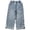 Light Blue, variant on Teen Girl Jeans Size 14 Comfy Elastic Waist Pull on Wide Leg Jeans Comfy Solid Color Long Trousers Streetwear Back To School Clothes