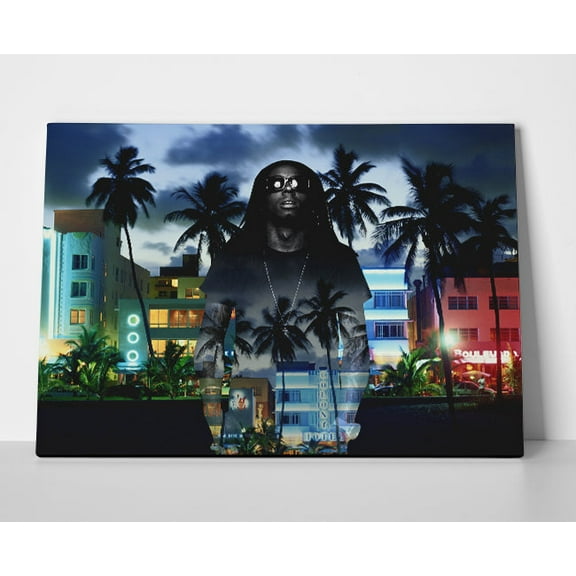 Lil Wayne Miami Poster or Wrapped Canvas