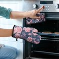 thumbnail image 2 of Pioneer Flower Kitchen Oven Mitt and Pot Holder Sets 2 Pcs for Baking, Cooking and Grilling, Heat Resistant Up To 392 °F, 2 of 7