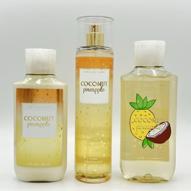 Bath and Body Works Coconut Pineapple Body Lotion, Shower Gel and Fine