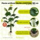 thumbnail image 2 of Planta Artificial Moderna Artego Palma Livistona Grande 180cm con Maceta Decorativa, 2 of 9