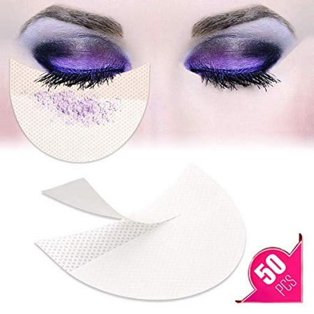 Zerone 50/100/200pcs Eyeshadow Stencils Professional Under Eye Patches Eye Shadow Cover Protector Stickers For Prevent Makeup Residue,for Eyelash Extensions/Perming/Tinting and Lip (Best Under Eye Cover Up)