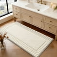thumbnail image 4 of FRABE Bathroom Rugs Non Slip with Rubber Backing, Extra Soft Plush Microfiber Bath Rug Absorbent, Machine Washable Bath Mat Quick Dry for Tub, Shower, Ivory White, 24"x43", 4 of 10