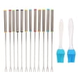 thumbnail image 2 of Fondue Forks, Handheld Heat Resistant Handle Smores Sticks Stainless Steel  For Camping, 2 of 8
