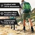 thumbnail image 2 of SAVALETOR Trekking Poles, Aluminum Alloy Ultralight 0.6lbs, 100kg Load, Collapsible Hiking Poles Walksticks for Backpacking, Hiking, Camping, One Pair (2 Poles), Quick Lock, Tips Cover, 2 of 11
