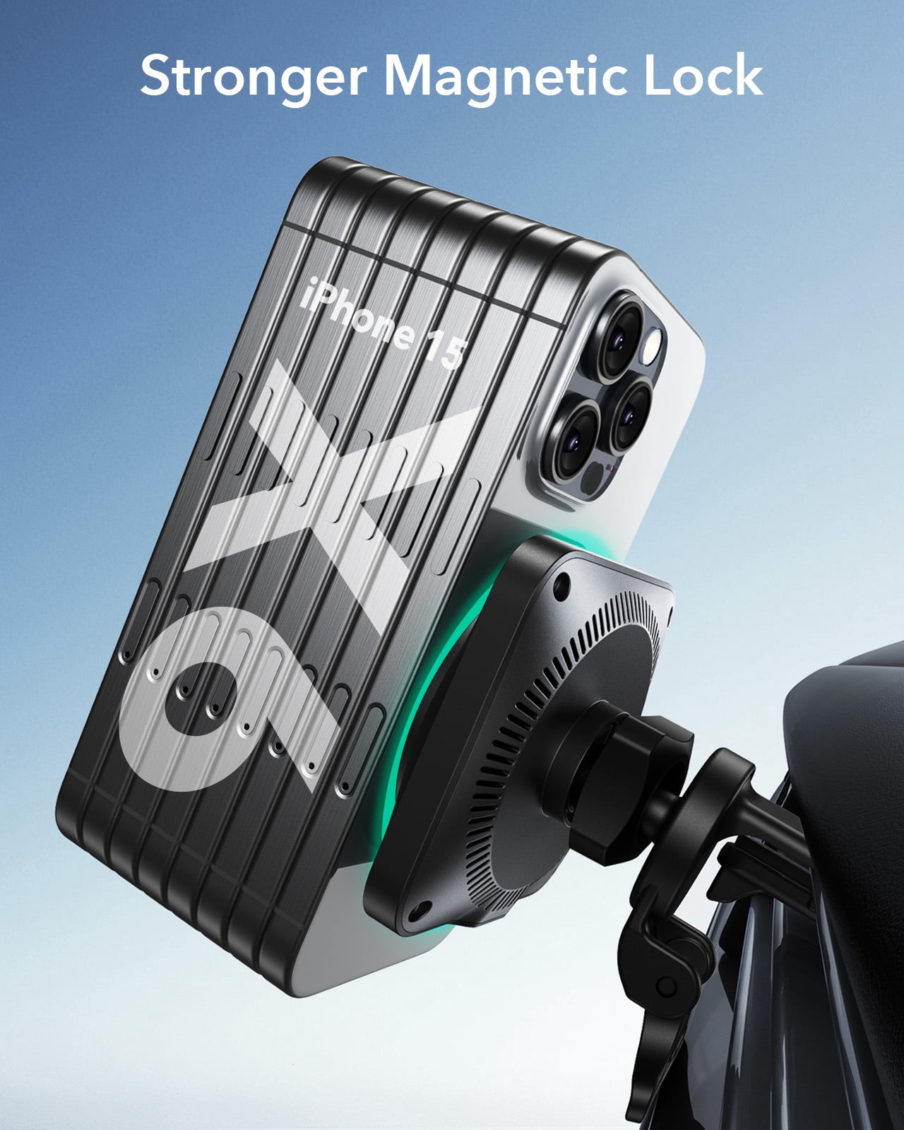 ESR CryoBoost MagSafe Car Charger | 15W Fast Wireless Charger with Phone Cooling | Air Vent & Dashboard Mount for iPhone 17/16/15/14/13/12, Galaxy S25 Series & Pixel 10