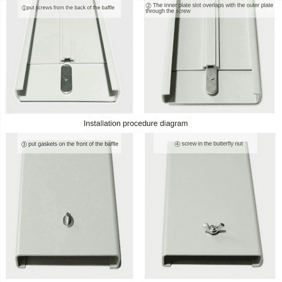 6PCS Adjustable Portable Window Kit Plate for Air Conditioner Accessories Air Conditioner Window Attachment-55CM